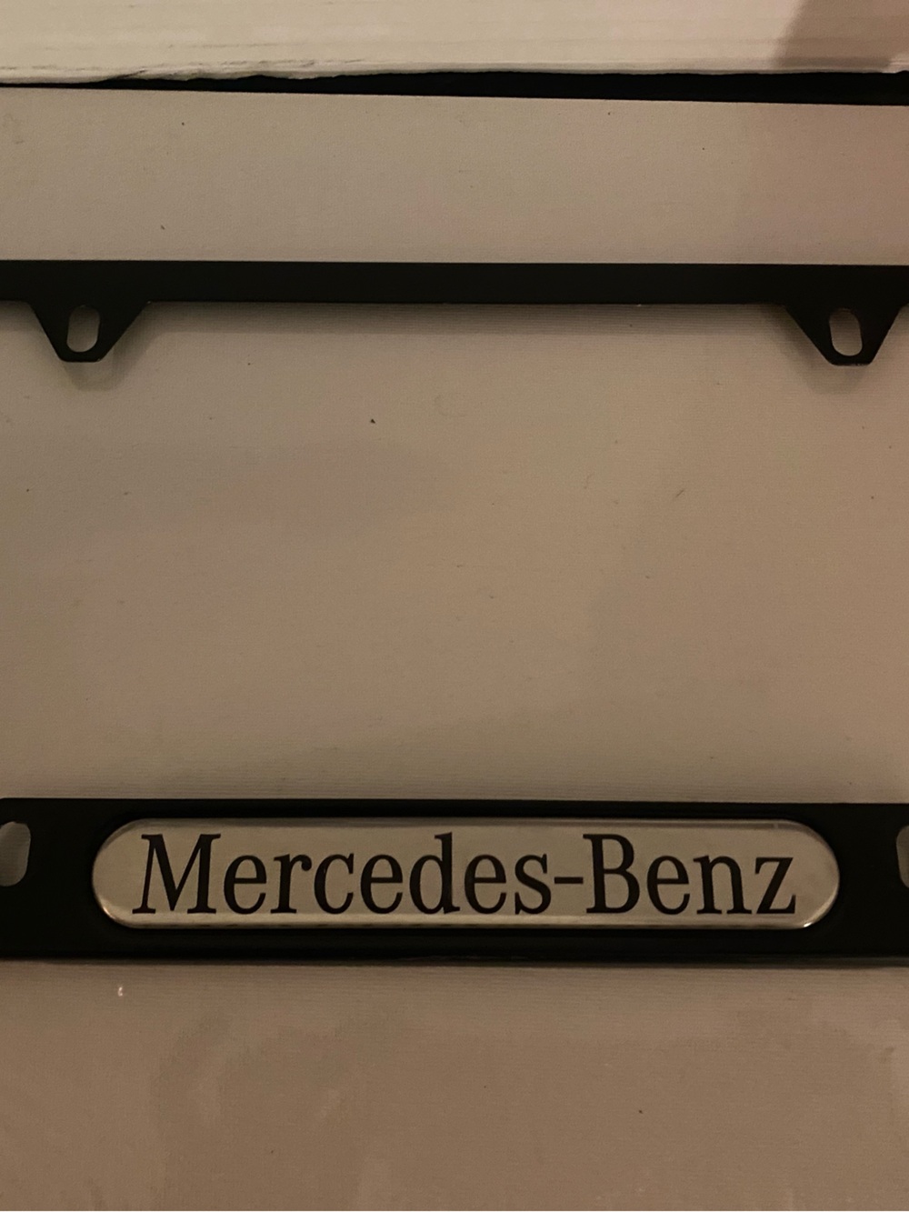 Mercedes-Benz Black and Silver License Plate Frame